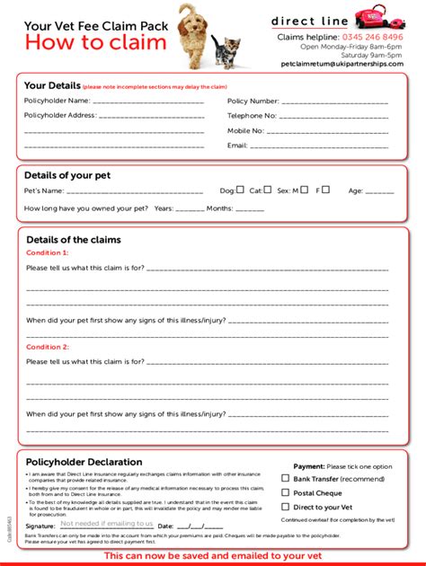 Vet Claim Form .